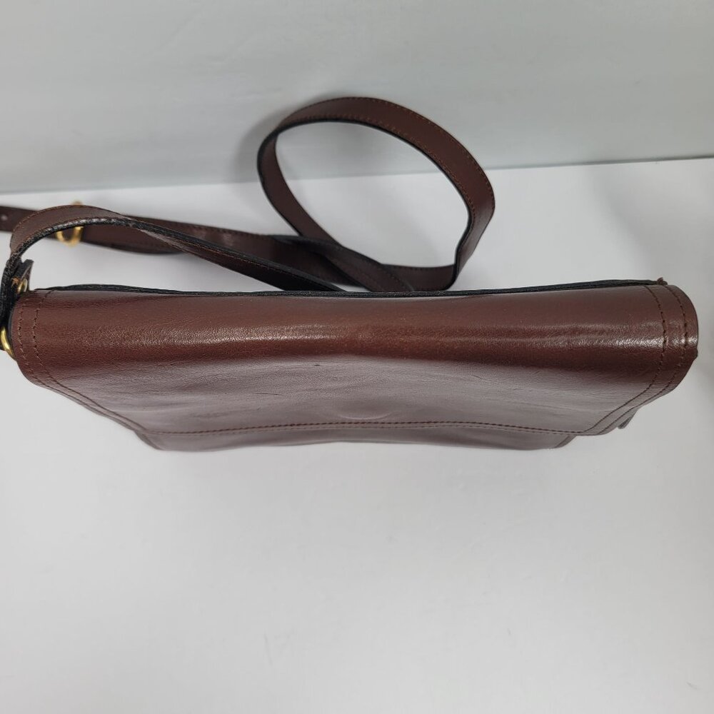 Moscardini Women's Brown Leather Crossbody Bag Made In Italy - Picture 6 of 12